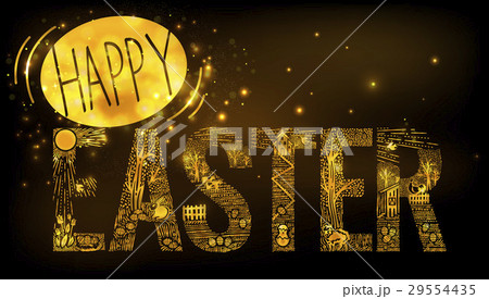 Easter Linear style banner Dark Easter Linear style banner Dark 29554435