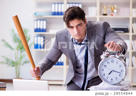 Angry aggressive businessman in the office 29554944