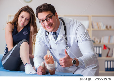 Traumatologist is taking care of the patient Traumatologist is taking care of the patient 29554970