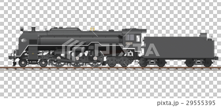 C62形蒸気機関車のイラスト素材