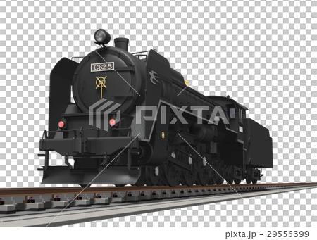 C62形蒸気機関車のイラスト素材