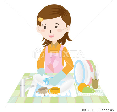 食器を洗う女性 29555465