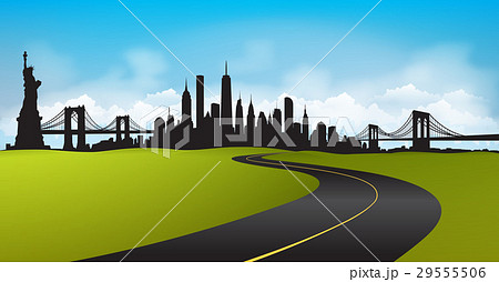Vector of the New York skyline Green Environment 29555506