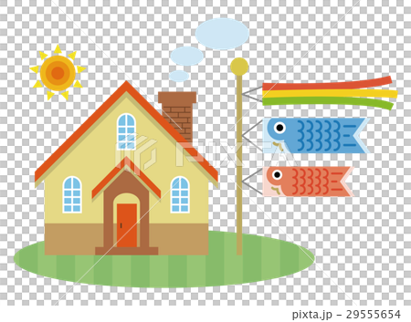 Koinobori and house Koinobori and house 29555654