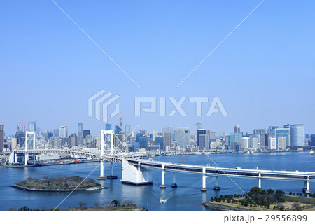 東京　都市風景　レインボーブリッジ 29556899