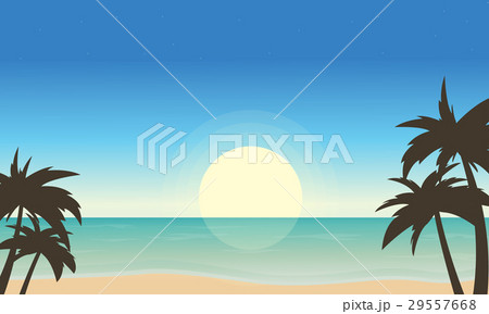 Beach landscape of vector art Beach landscape of vector art 29557668