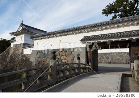 住吉橋から見た内仕切門（桝形）、小田原城、神奈川県 29558380