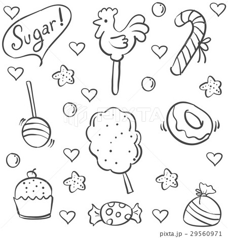 Doodle of candy style collection stock Doodle of candy style collection stock 29560971