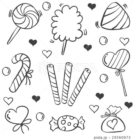 Doodle of sweet candy element various 29560973