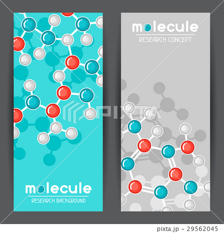 Banners with molecular structure. Abstract 29562045