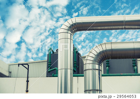 Steam insulation pipeline at corner. 29564053