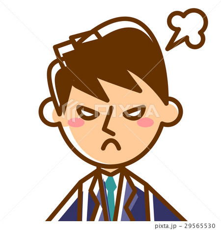 男性会社員　上半身　怒る 29565530
