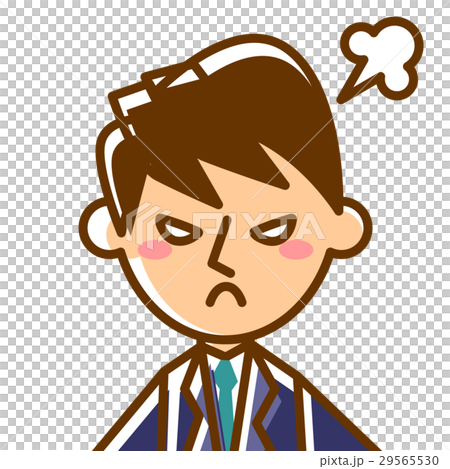男性会社員　上半身　怒る 29565530