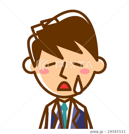 男性会社員　上半身　泣く 29565531