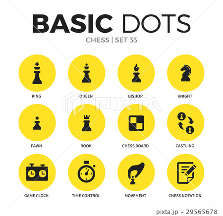 Chess flat icons vector set Chess flat icons vector set 29565678