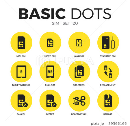 Sim flat icons vector set Sim flat icons vector set 29566166