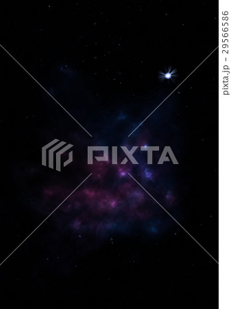 Star field in space and a nebulae. 3D rendering 29566586