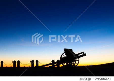 Cannon silhouette at twilight Cannon silhouette at twilight 29566821