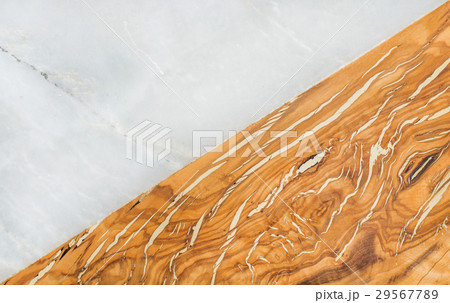 Grey marble stone and olive wood combined 29567789