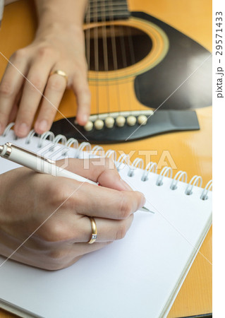 Music Composer Hand Writing Songs Music Composer Hand Writing Songs 29571433