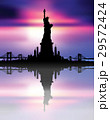 New York City skyline Statue of liberty Vector 29572424