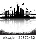 New York City skyline Statue of Liberty vector 29572432