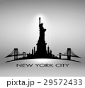 New York City skyline Statue of Liberty vector 29572433