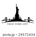 New York City skyline Statue of Liberty vector 29572434