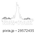 New York City skyline outline vector 29572435