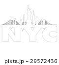 New York City skyline outline vector 29572436