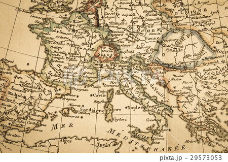 アンティークの古地図 ヨーロッパの写真素材