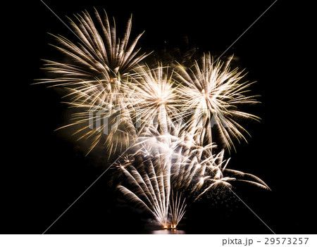 Green colorful fireworks in black background Green colorful fireworks in black background 29573257
