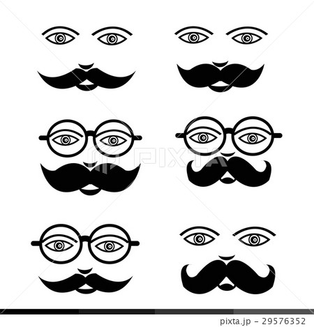 Mustache Man emotion icon set illustration design Mustache Man emotion icon set illustration design 29576352