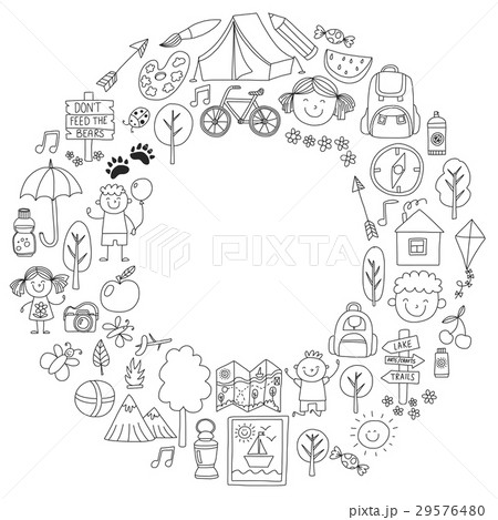 Summer camp Children, kids camping Children plays 29576480