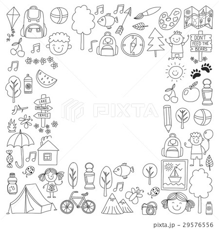 Summer camp Children, kids camping Children plays 29576556