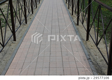 Stone pathway and metal bridge 19763 Stone pathway and metal bridge 19763 29577106