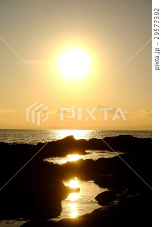 海岸の夕日・黒崎の鼻 29577392