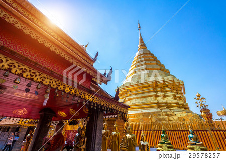 Wat Phra That Doi Suthep is tourist attraction Wat Phra That Doi Suthep is tourist attraction 29578257