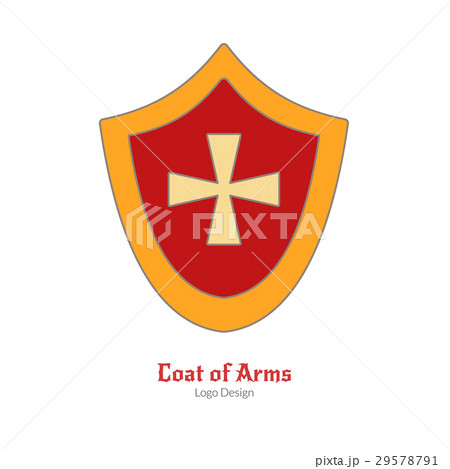 Medieval colorful logo emblem template, flat style 29578791