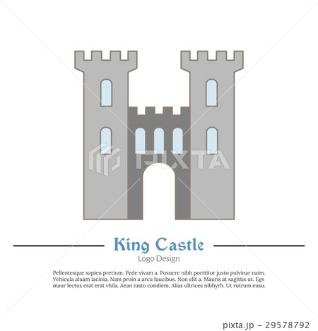 Medieval colorful logo emblem template, flat style 29578792