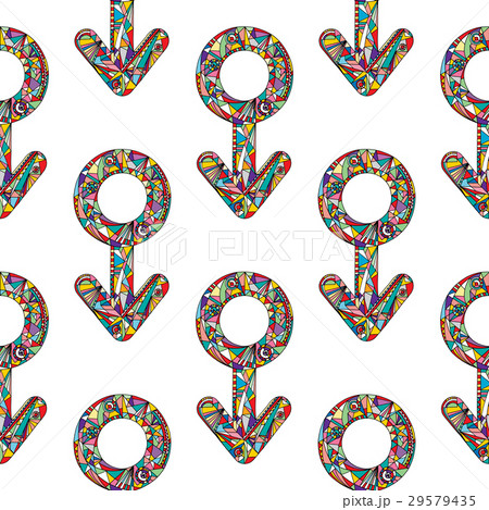 Vector abstract male gender signs seamless pattern 29579435