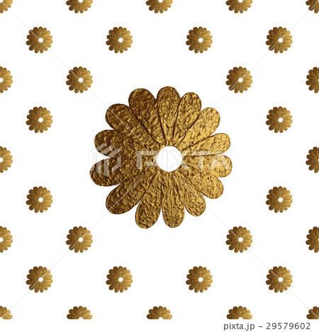 Gold abstract flowers pattern. Hand painted flora. Gold abstract flowers pattern. Hand painted flora. 29579602