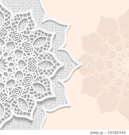 Vector  3D  background, festive pattern embossing 29580340