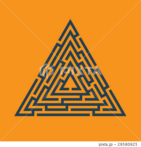 Triangle maze, labyrinth icon. Business concept. 29580925