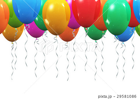 Background with color inflatable air balloons 29581086