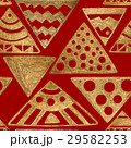 Hand drawn seamless pattern. Gold ethnic ornament. 29582253