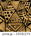 Hand drawn seamless pattern. Gold ethnic ornament. 29582274