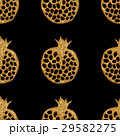 Gold abstract pomegranate pattern. Hand painted. 29582275