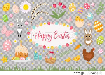 Happy Easter collection object, design element 29584697