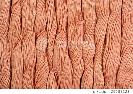 Brown skeins of floss as background texture Brown skeins of floss as background texture 29585123